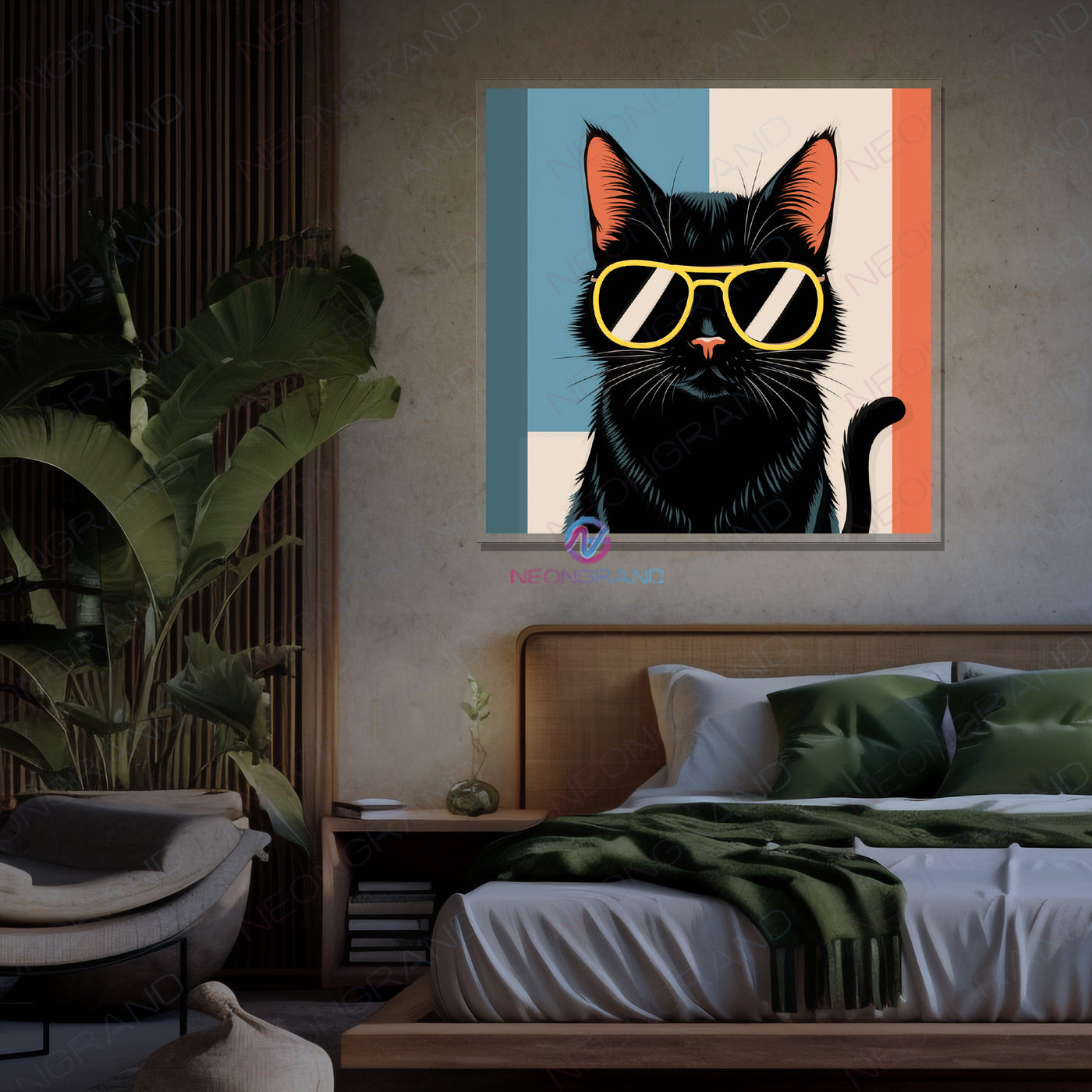 Cool Artwork Neon Sign Cat Led Light