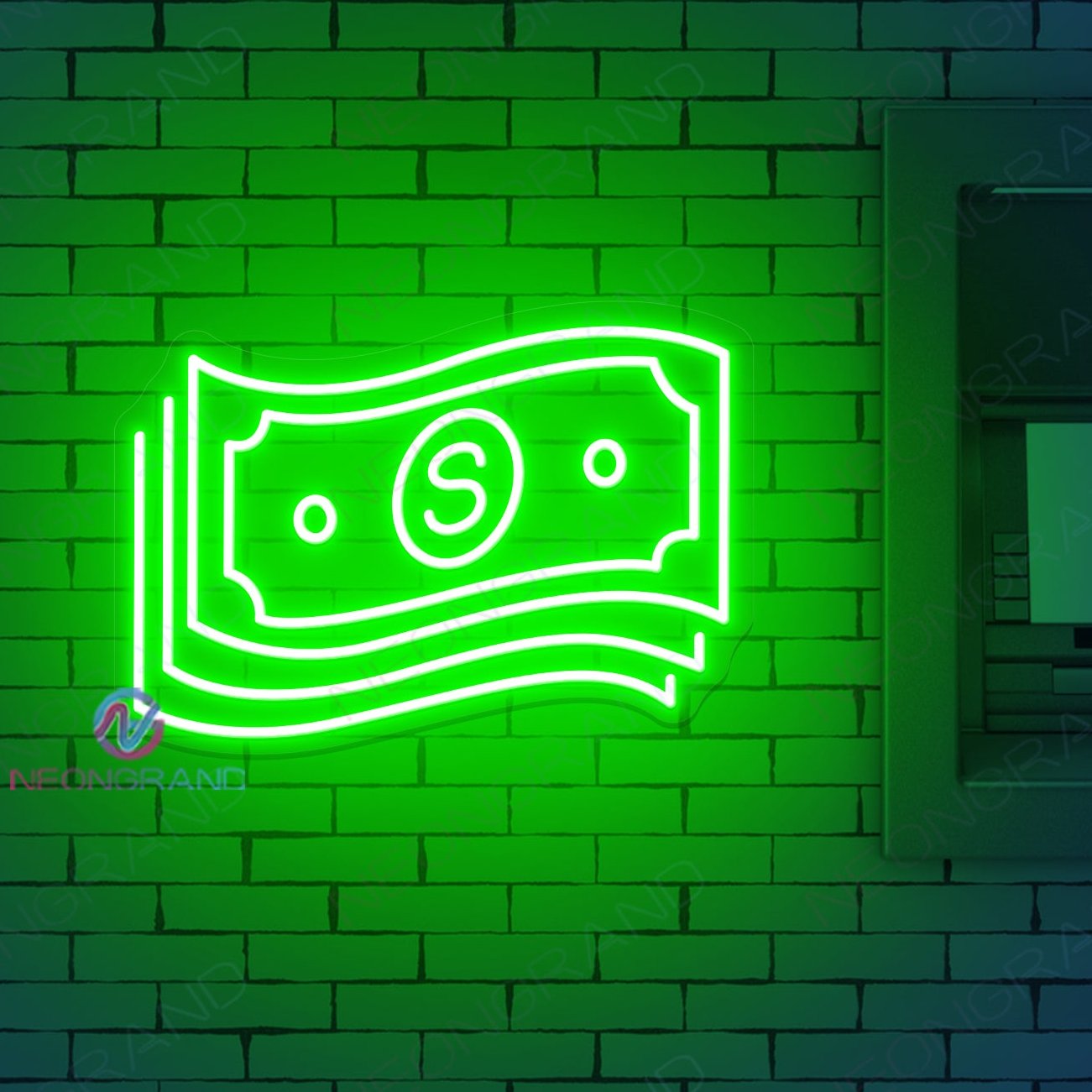 Money Neon Sign ATM Business LED Light