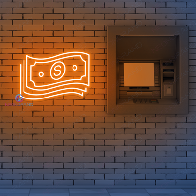 Money Neon Sign ATM Business LED Light