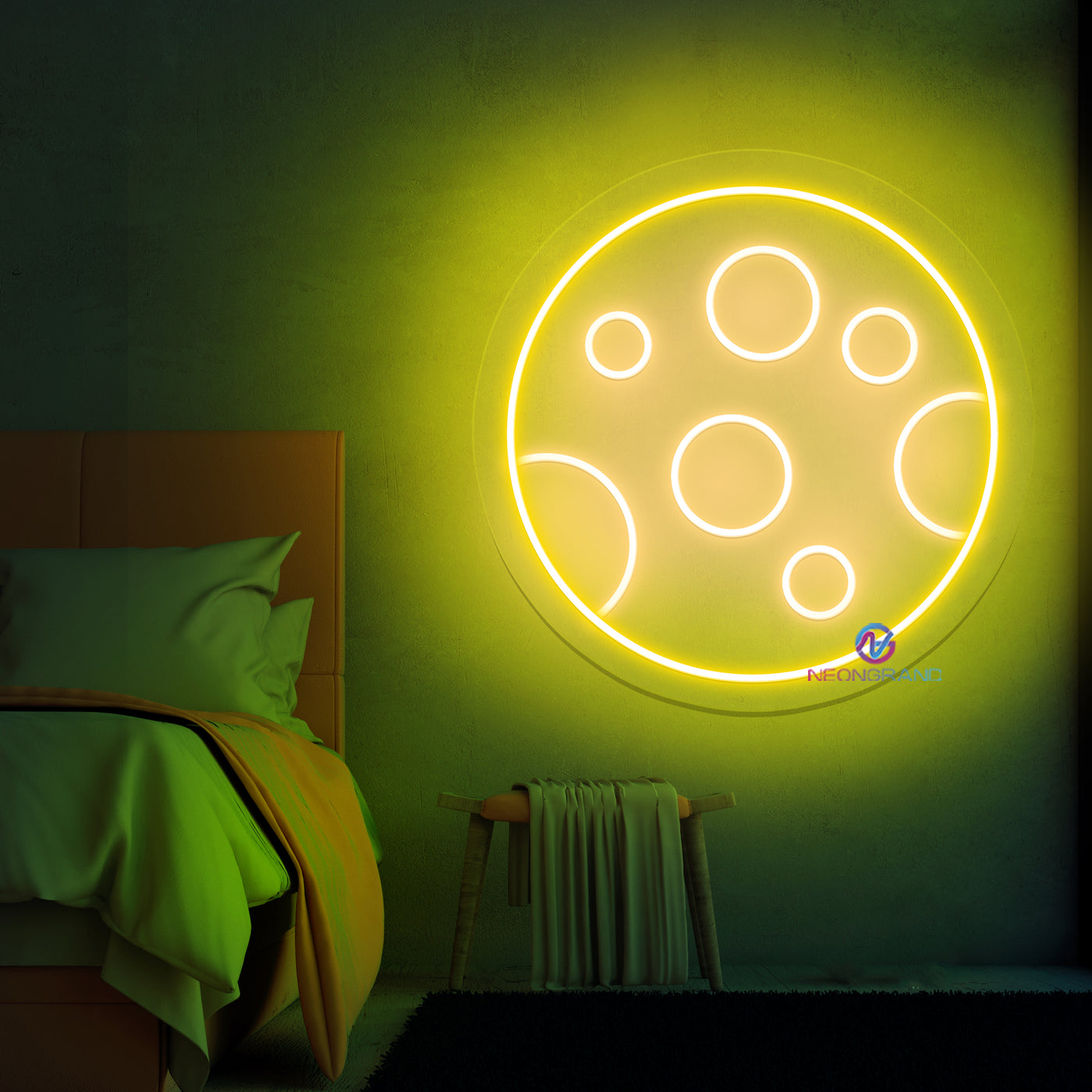 Moon Neon Sign Cool Neon Sign For Bedroom