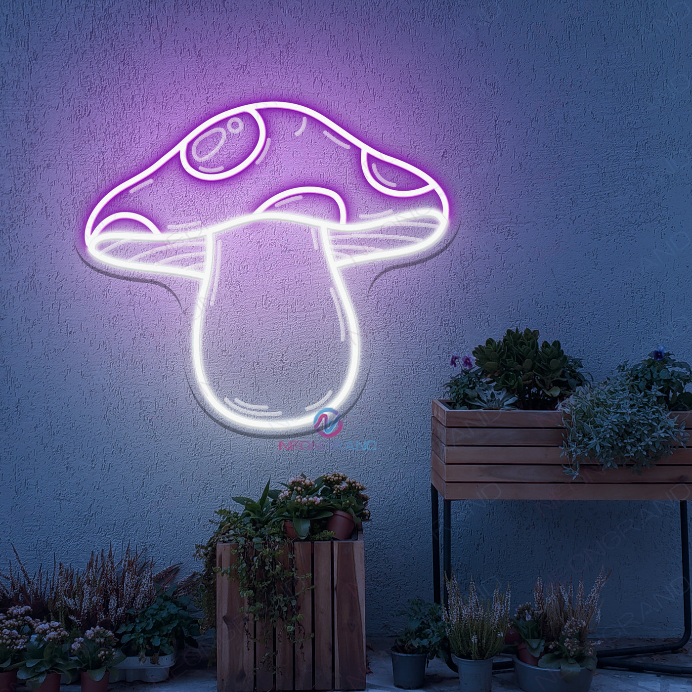 Mushroom Neon Sign 3D Engraving Mushroom LED Light