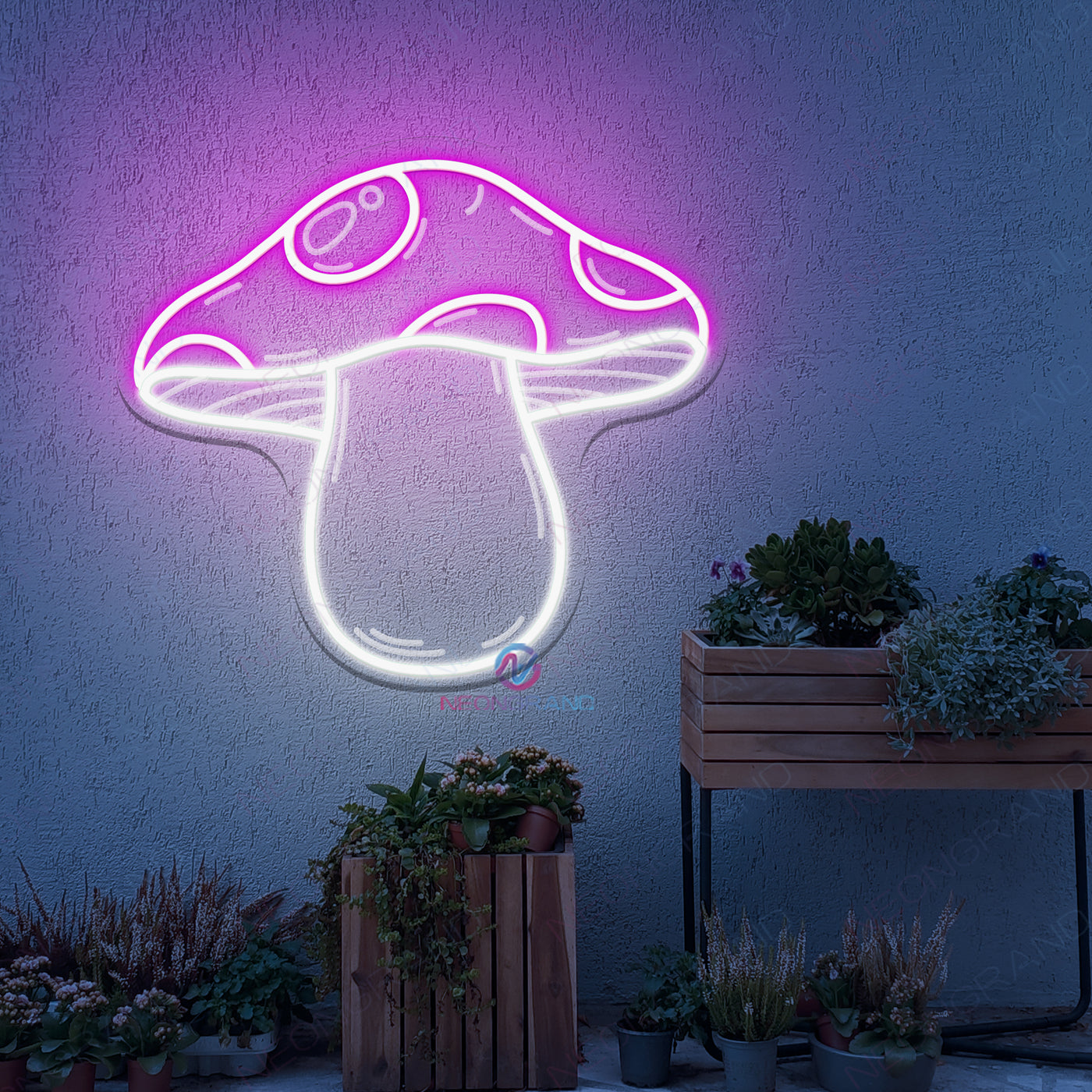 Mushroom Neon Sign 3D Engraving Mushroom LED Light