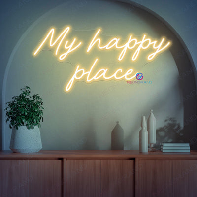 My Happy Place Neon Sign Word Led Light