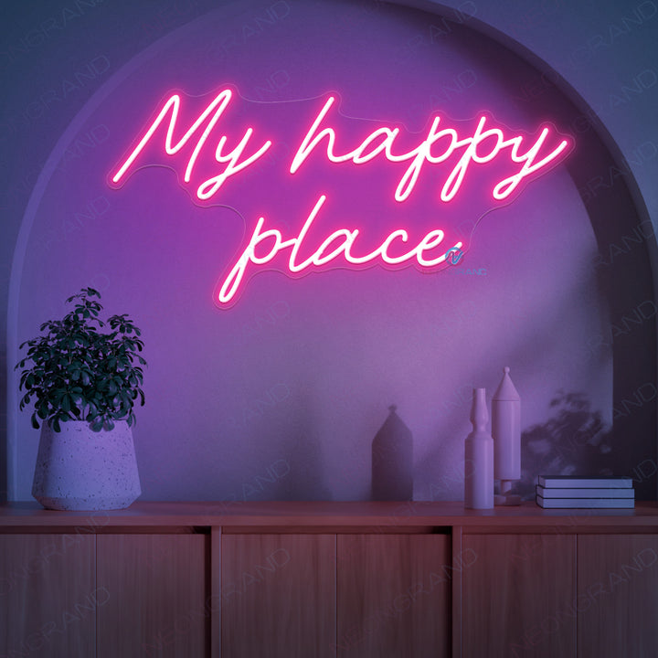ネオンサイン LED ピンクワード パーティー看板 MY HAPPY PLACE ネオンサイン LED ピンクワード パーティー看板 MY HAPPY PLACE