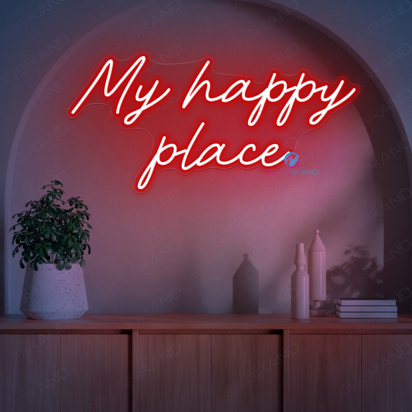 My Happy Place Neon Sign Word Led Light