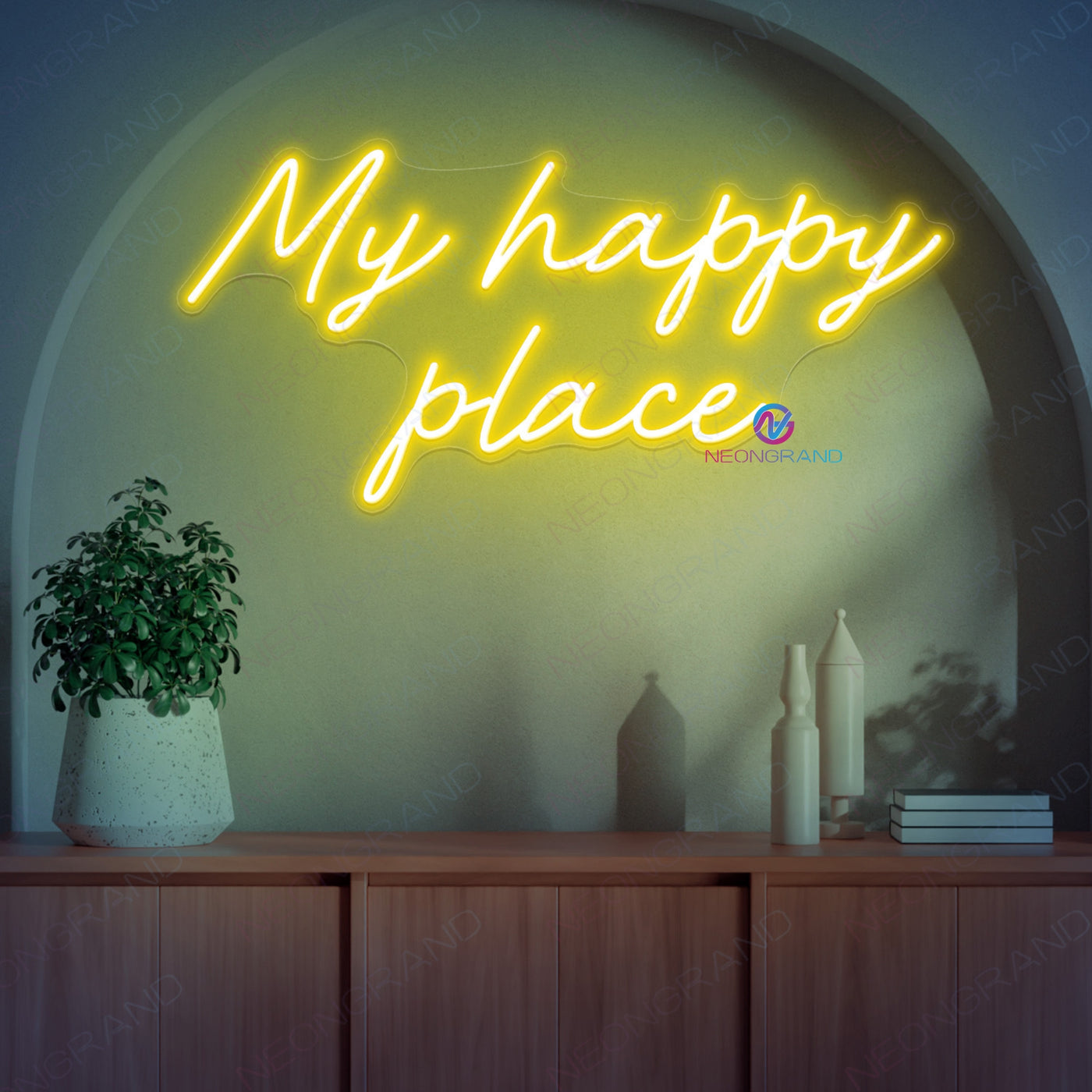 My Happy Place Neon Sign Word Led Light