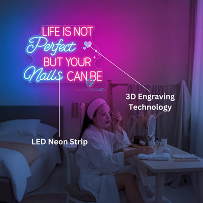 Nail Neon Sign 3D-Engraving Business LED Light For Salon