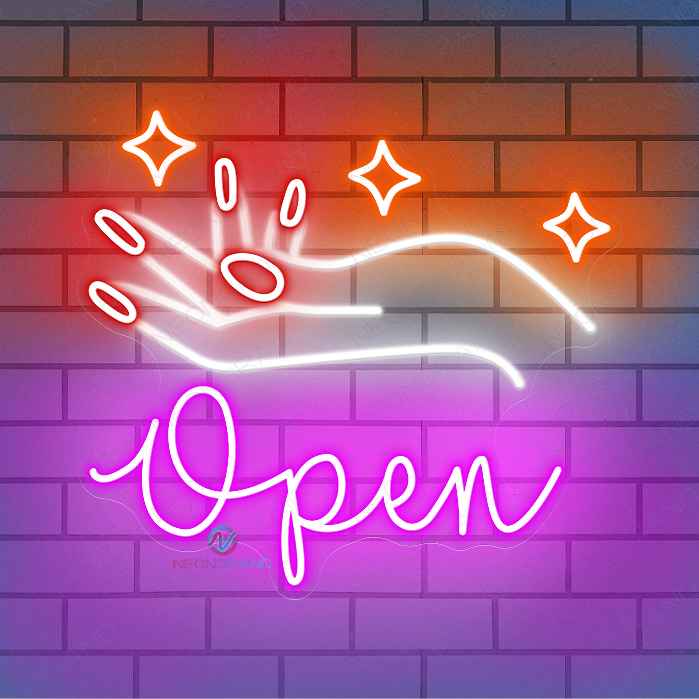 Open Neon Sign Nails Spa Open Led Light