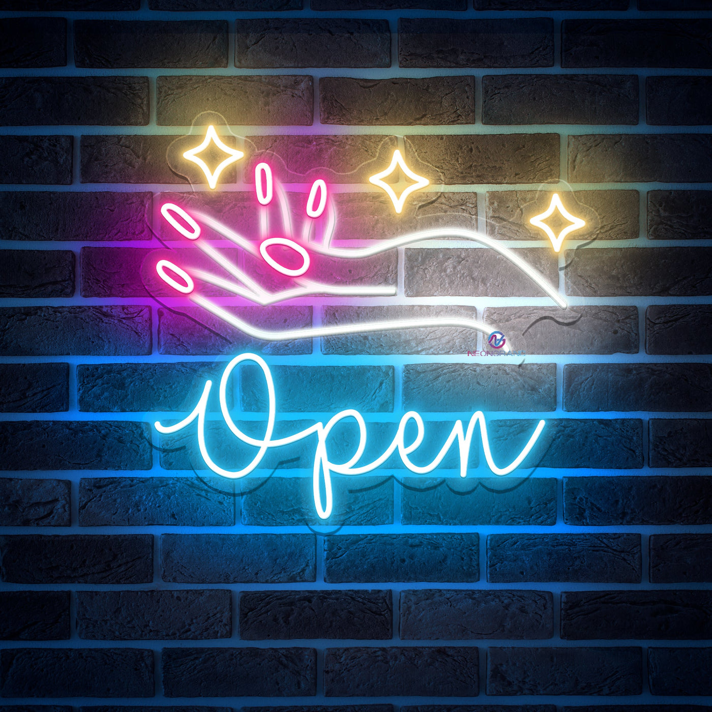 Open Neon Sign Nails Spa Open Led Light