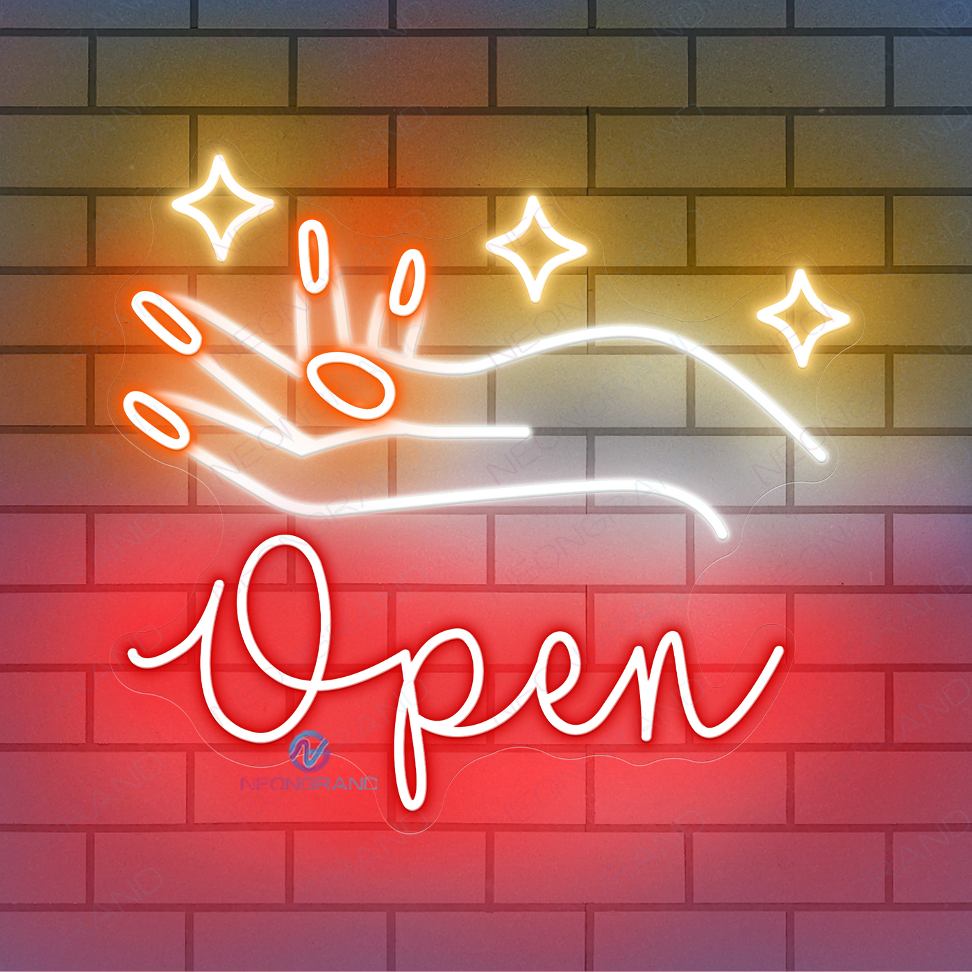 Open Neon Sign Nails Spa Open Led Light