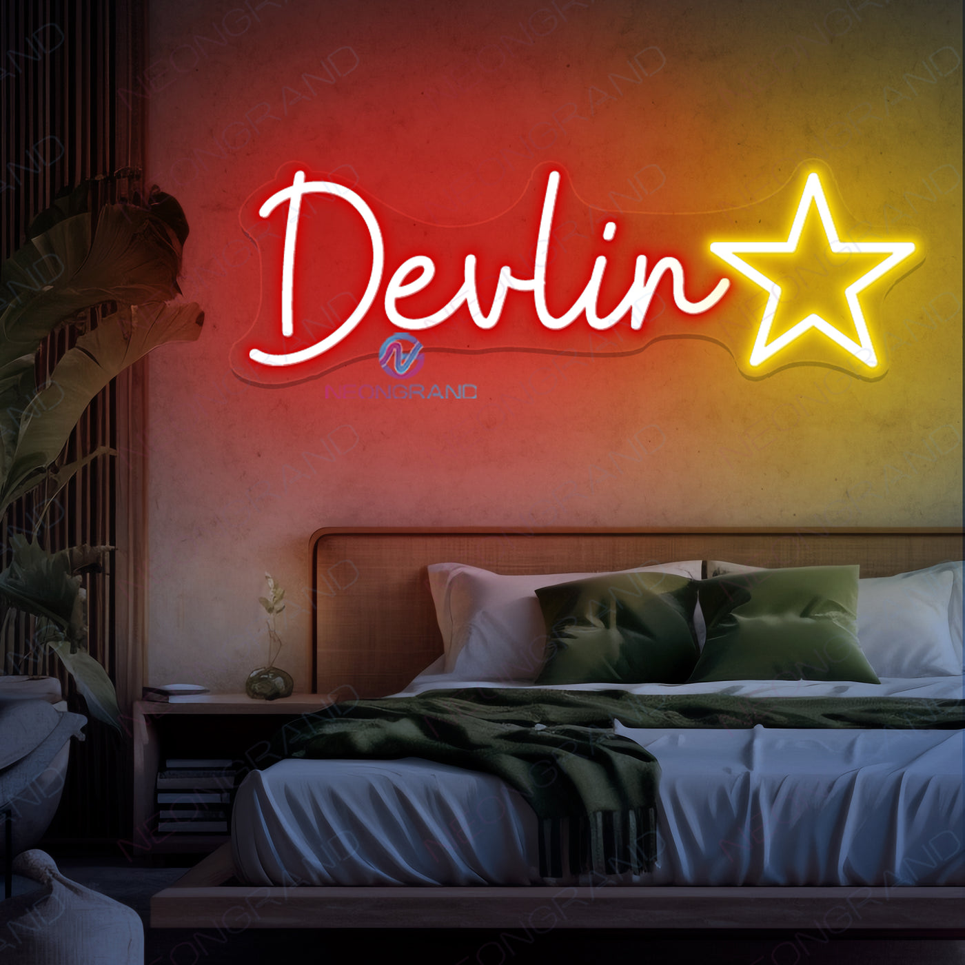 Custom Name Neon Sign Led Lights With A Star