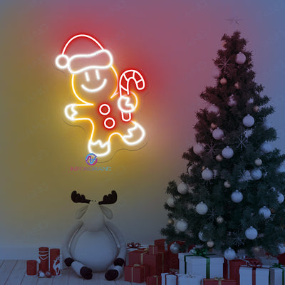 Neon Christmas Sign Xmas Gingerbread LED Light