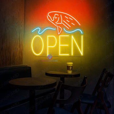 Neon Fish Open Sign LED Light