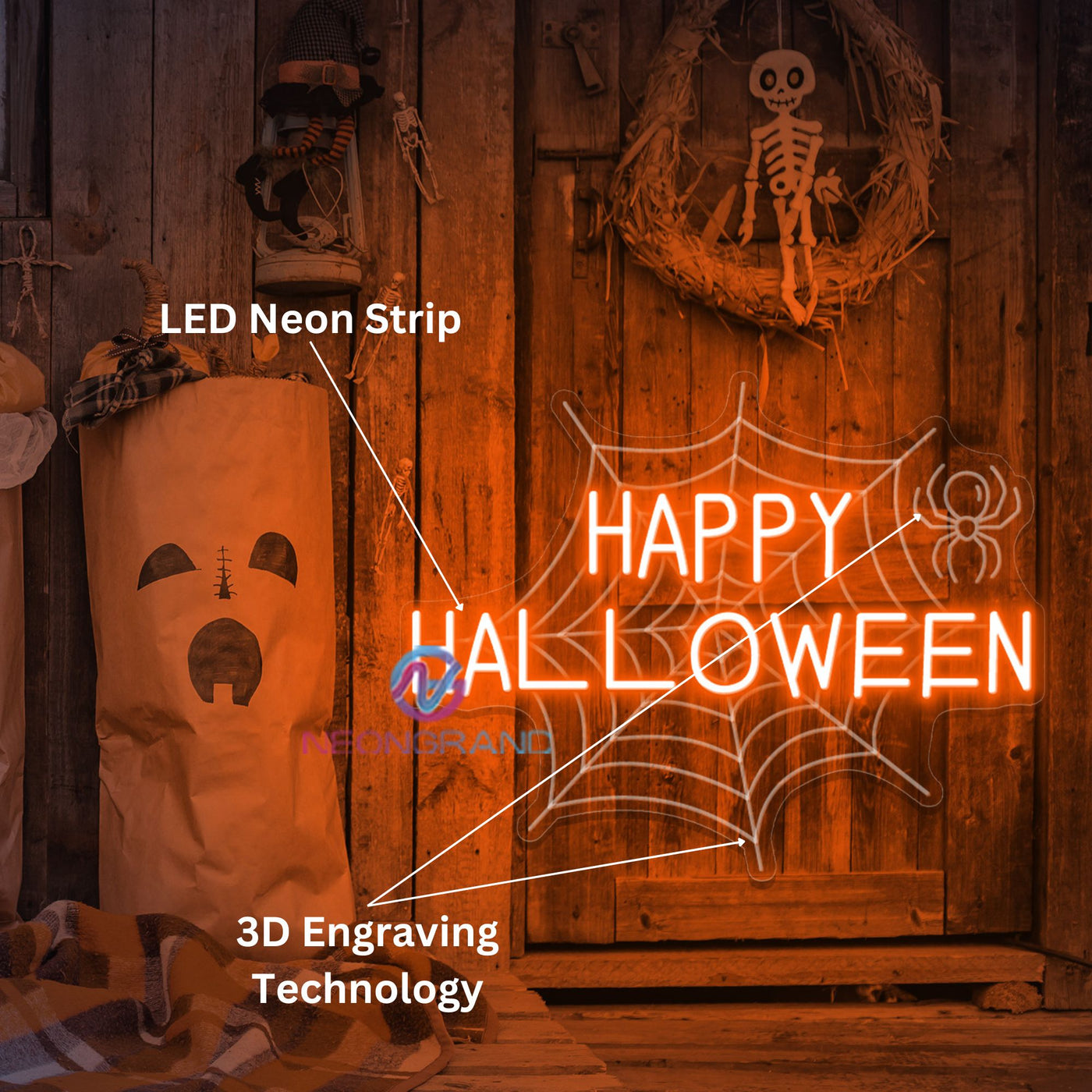 Happy Halloween Neon Sign Party Led Light