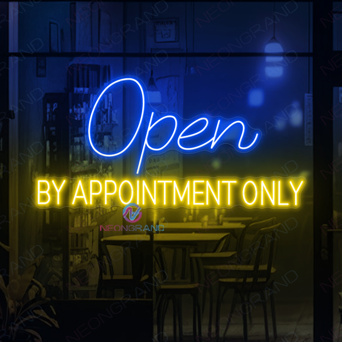 Open By Appointment Only Neon Sign Storefront LED Light