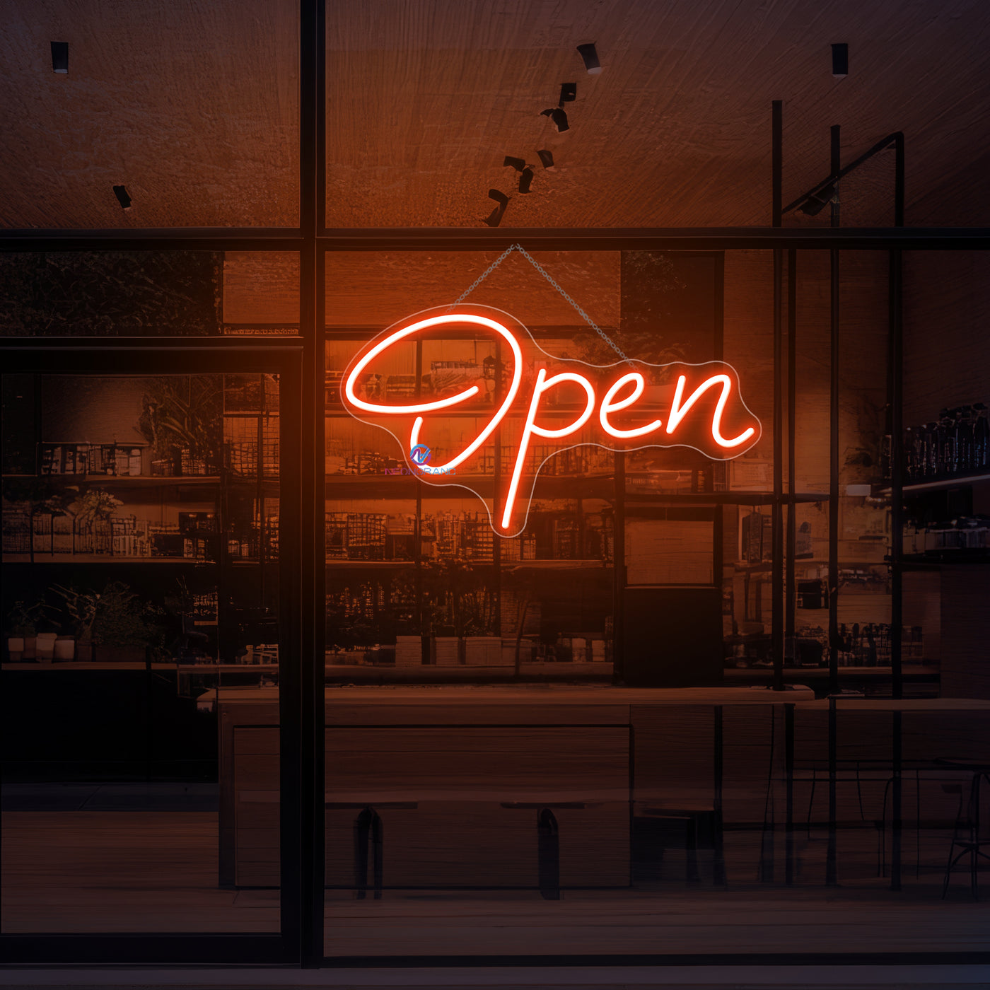 Neon Open Sign Handwriting Storefront LED Light