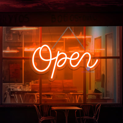 Open Neon Sign Vintage Storefront Led Light