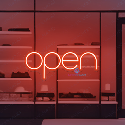 Neon Open Sign Minimal Storefront LED Light