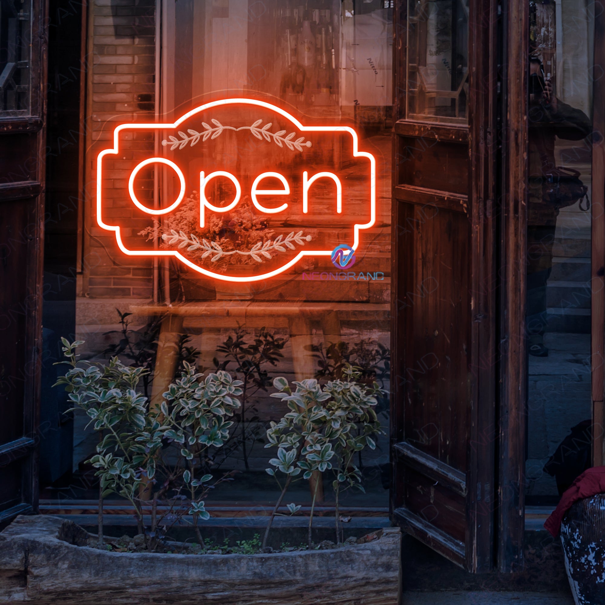 Large Neon Open Sign Storefront Engraved Led Light Super Bright Remote Included