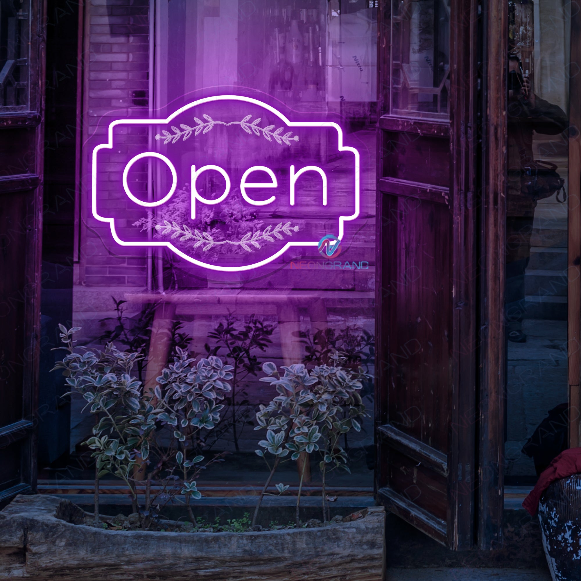 Large Neon Open Sign Storefront Engraved Led Light Super Bright Remote Included