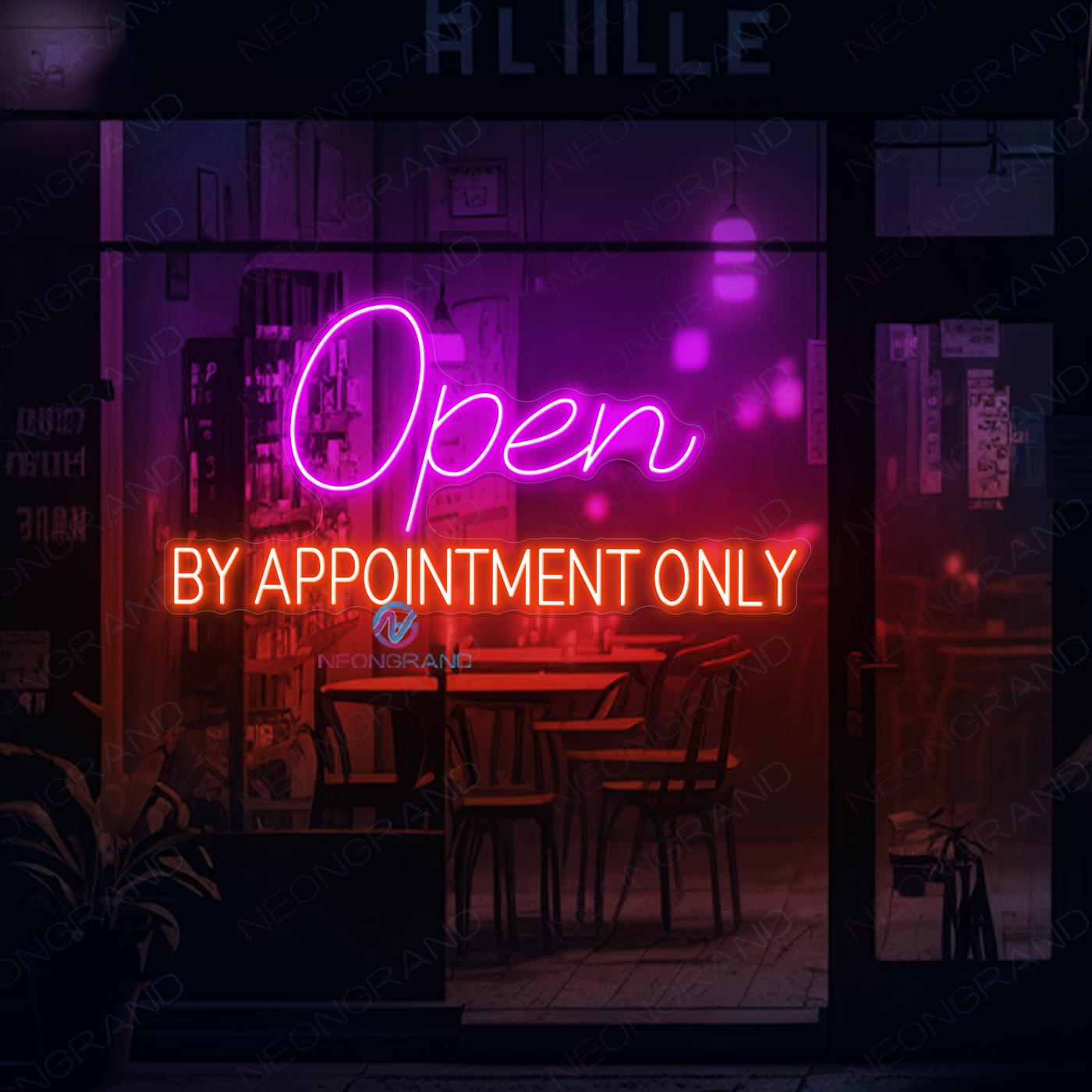 Open By Appointment Only Neon Sign Storefront LED Light