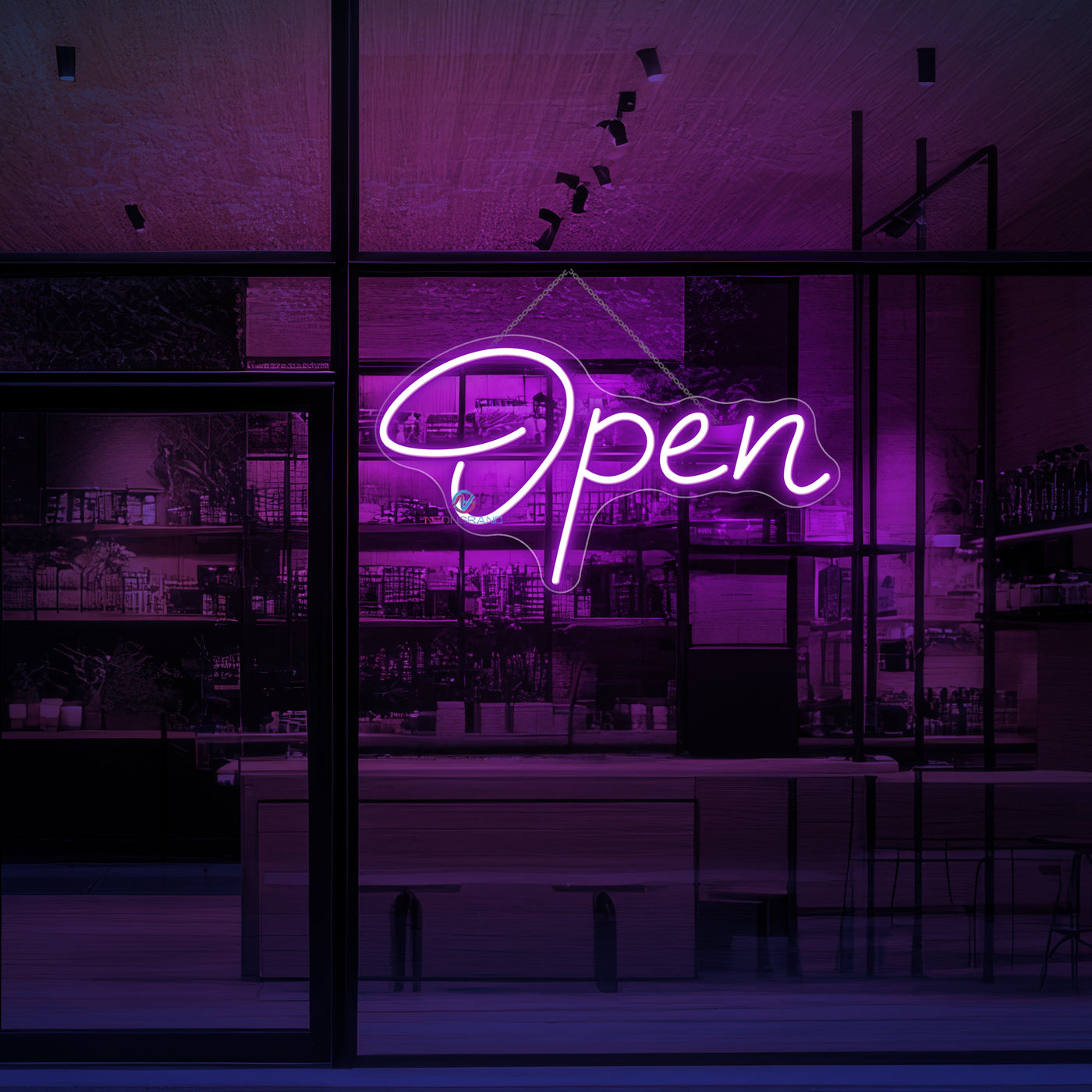 Neon Open Sign Handwriting Storefront LED Light