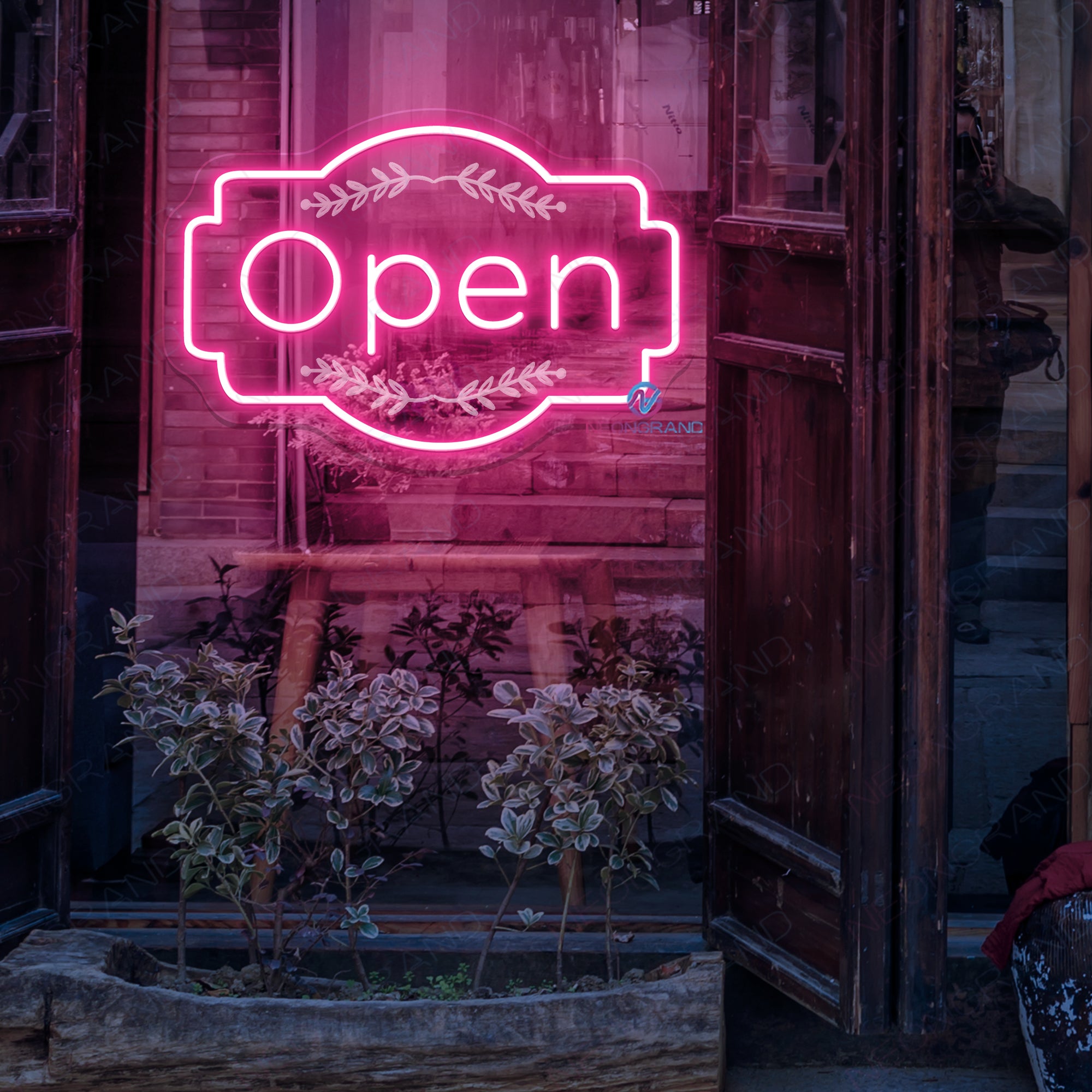 Large Neon Open Sign Storefront Engraved Led Light Super Bright Remote Included