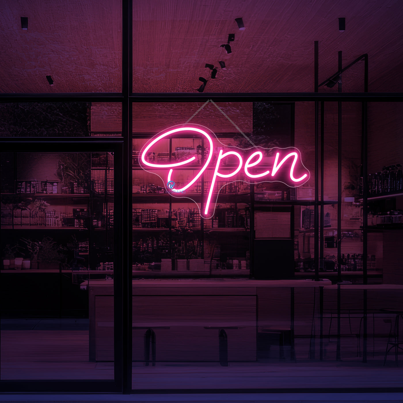 Neon Open Sign Handwriting Storefront LED Light