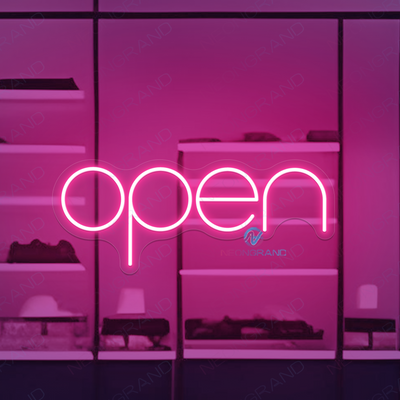 Neon Open Sign Minimal Storefront LED Light