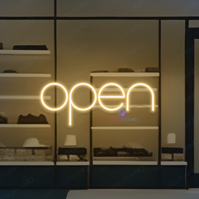 Neon Open Sign Minimal Storefront LED Light