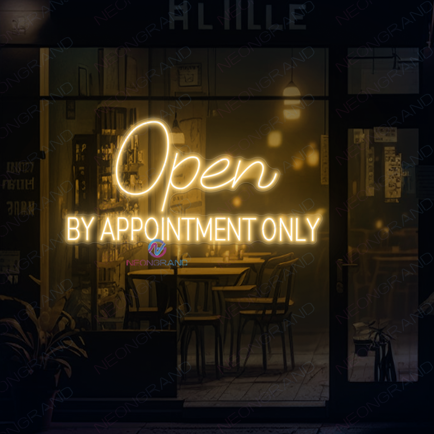 Open By Appointment Only Neon Sign Storefront LED Light