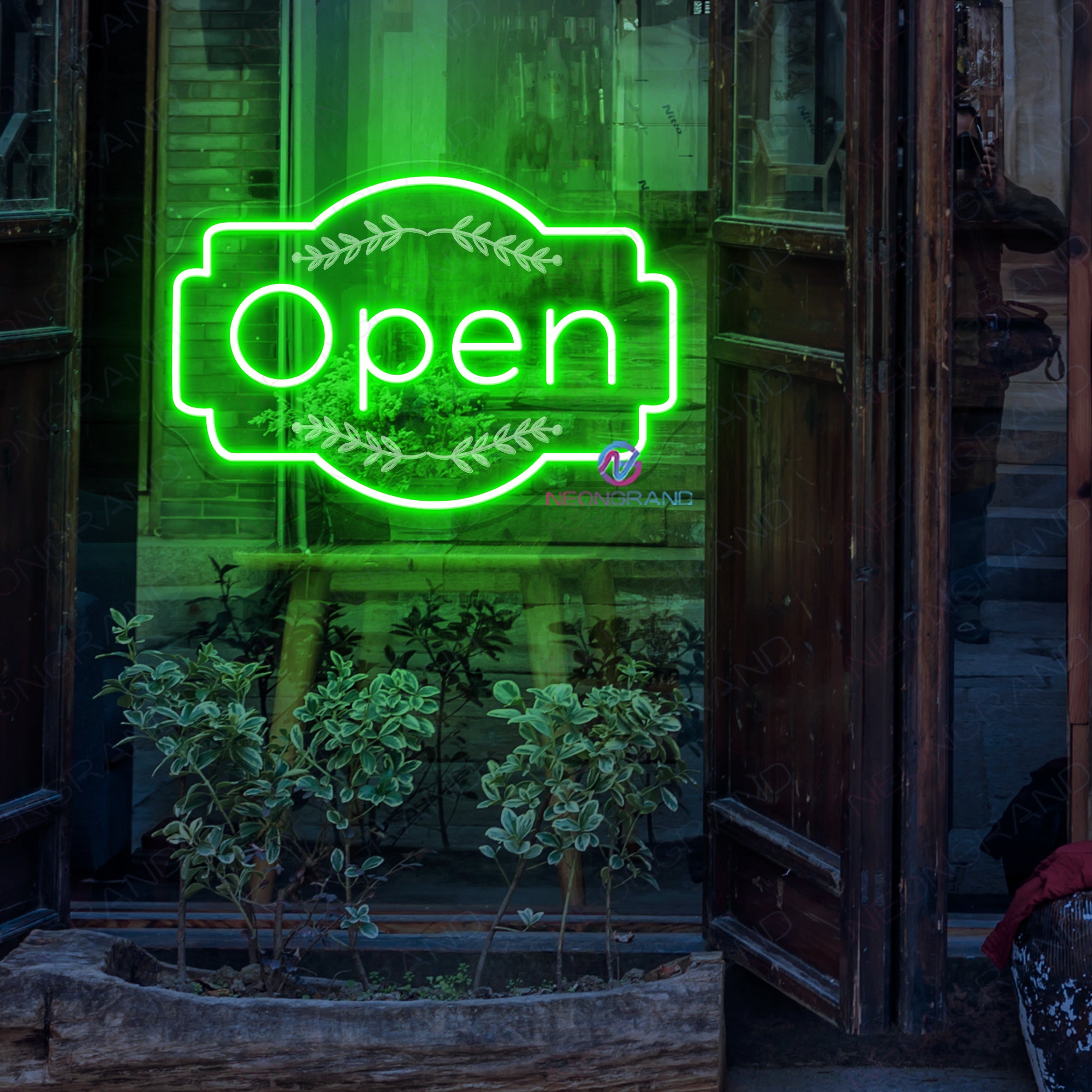 Large Neon Open Sign Storefront Engraved Led Light Super Bright Remote Included