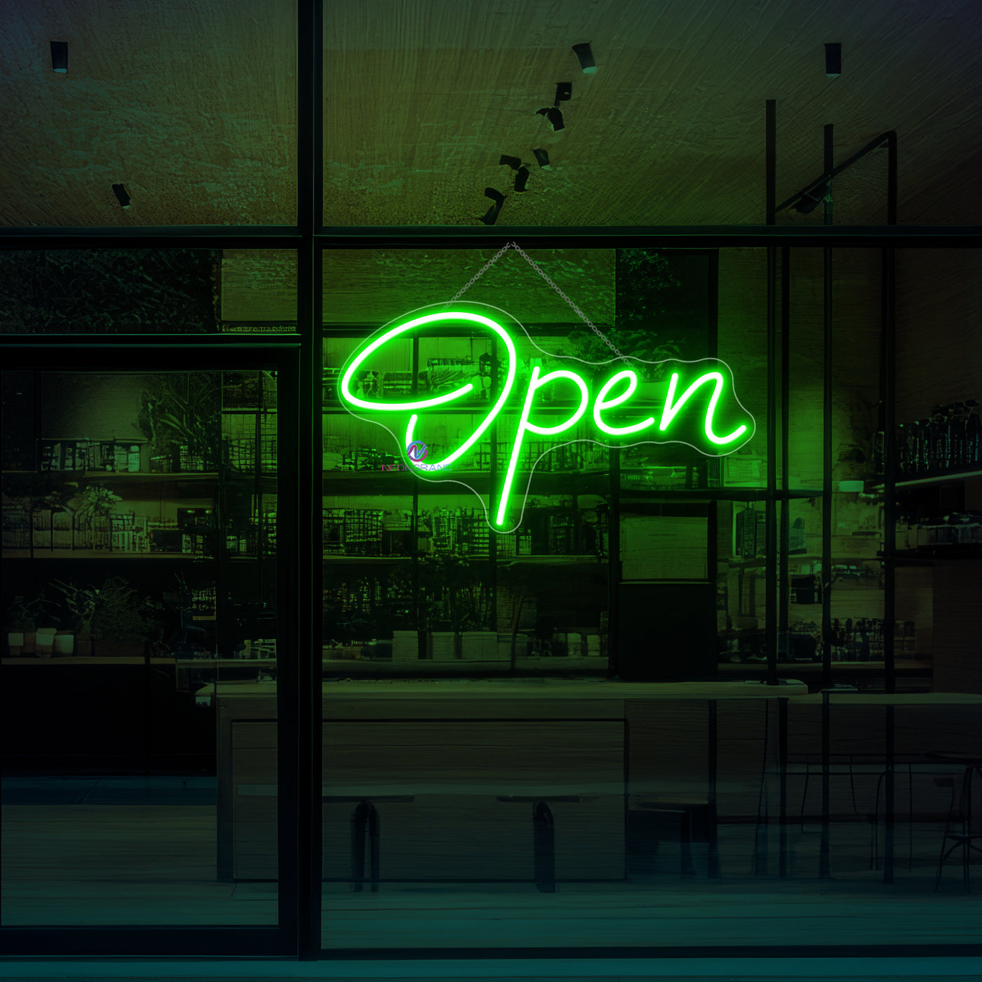 Neon Open Sign Handwriting Storefront LED Light