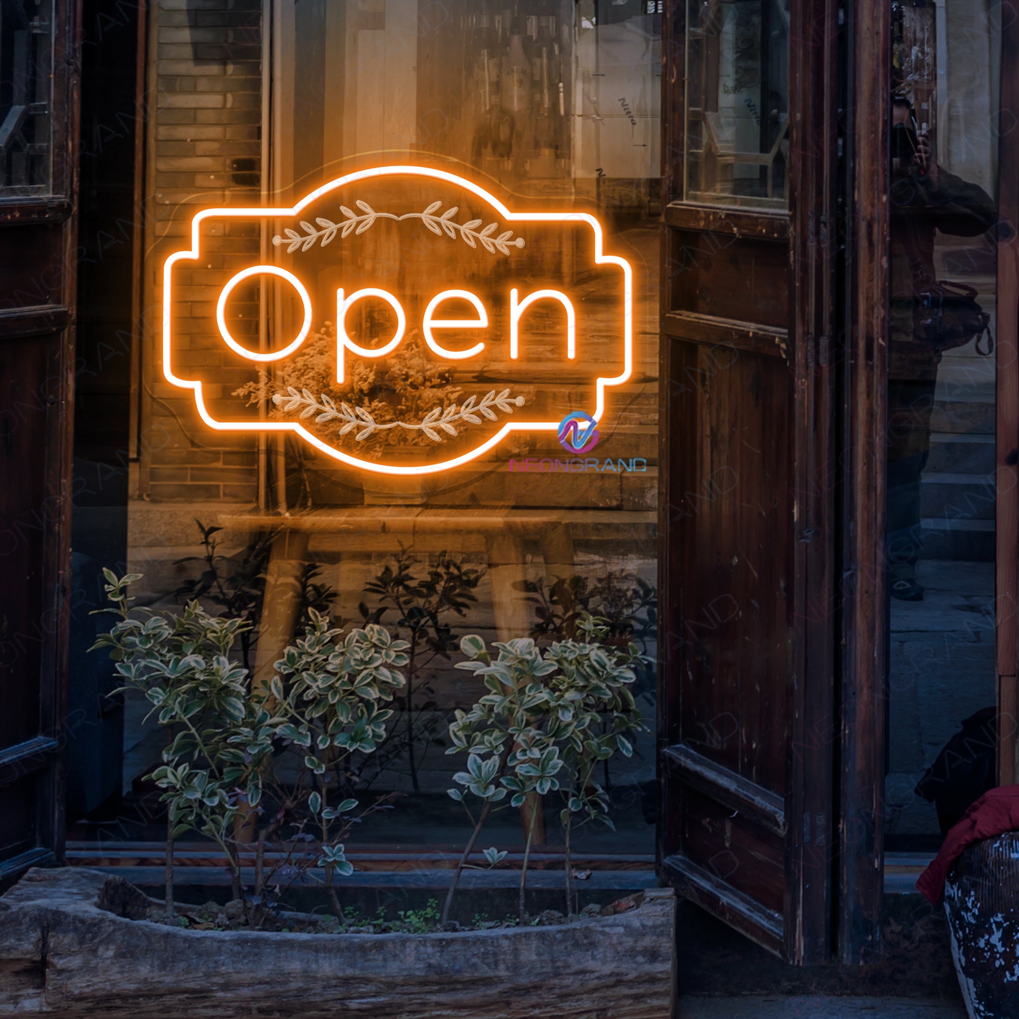 Large Neon Open Sign Storefront Engraved Led Light Super Bright Remote Included