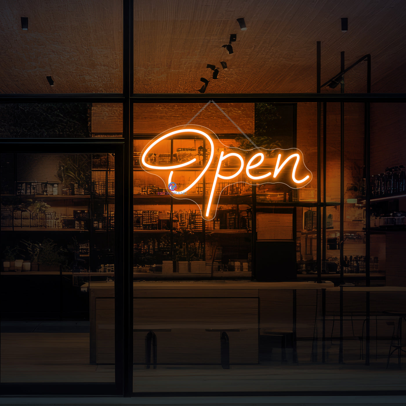Neon Open Sign Handwriting Storefront LED Light