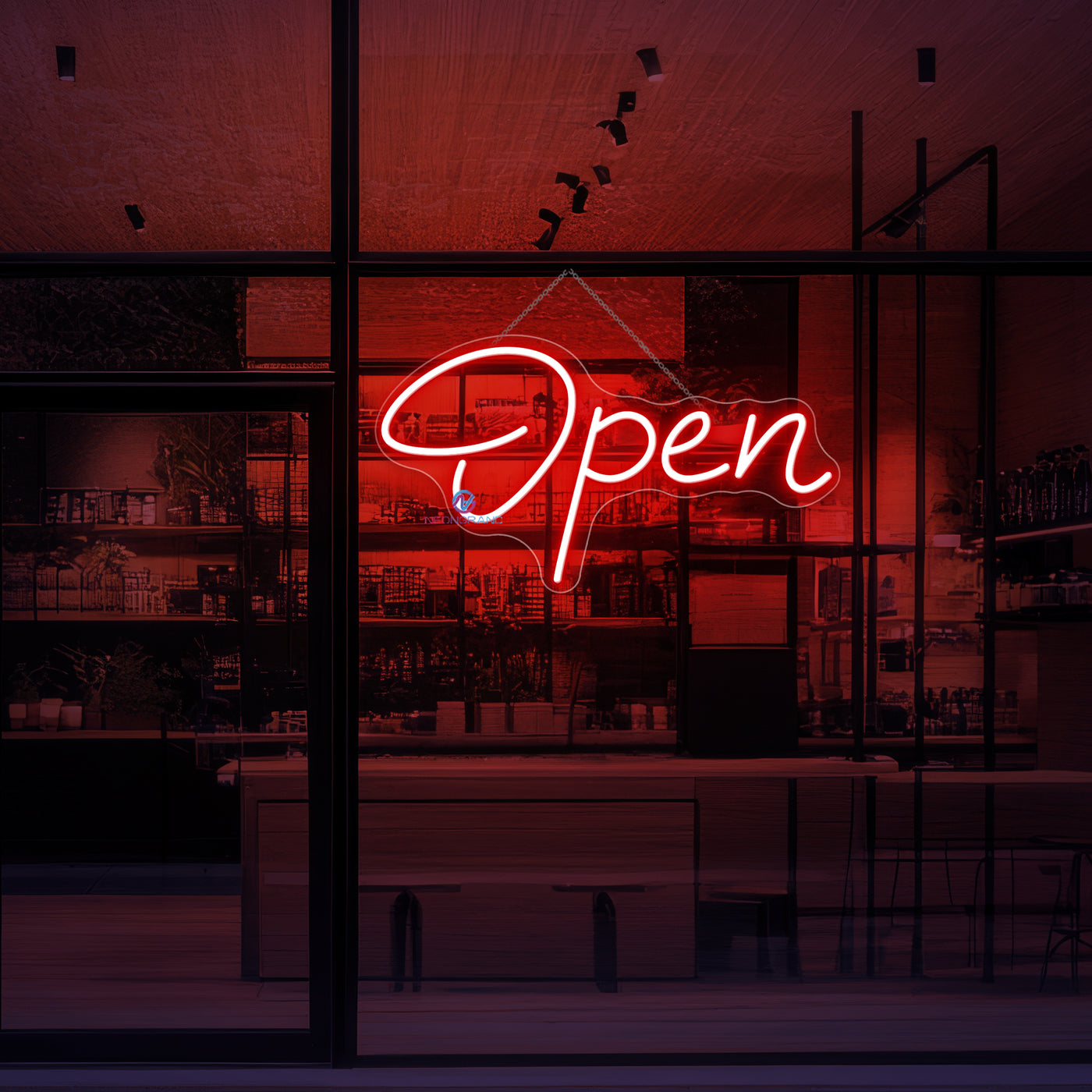Neon Open Sign Handwriting Storefront LED Light