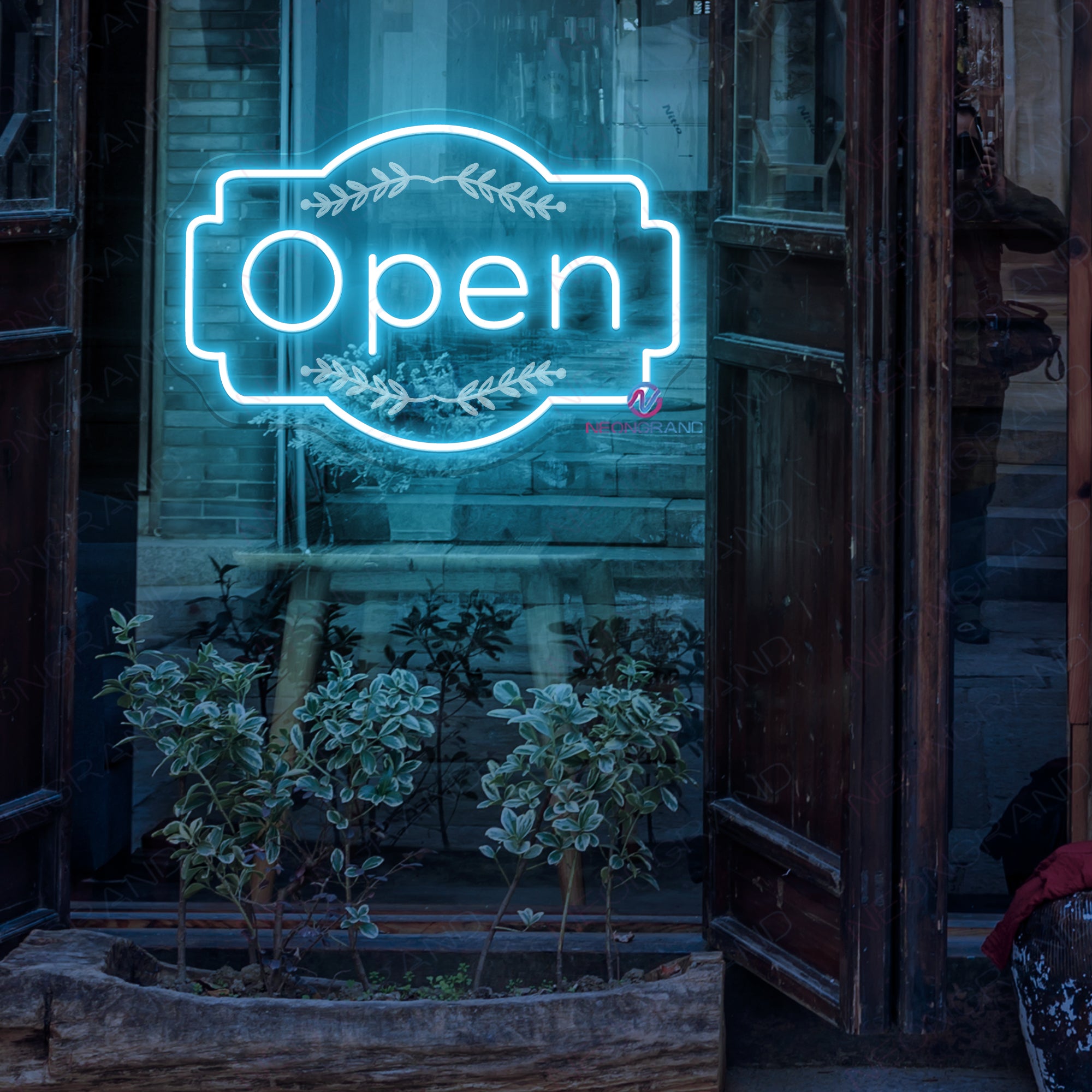 Large Neon Open Sign Storefront Engraved Led Light Super Bright Remote Included