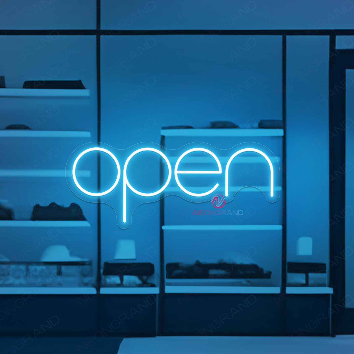 Neon Open Sign Minimal Storefront LED Light