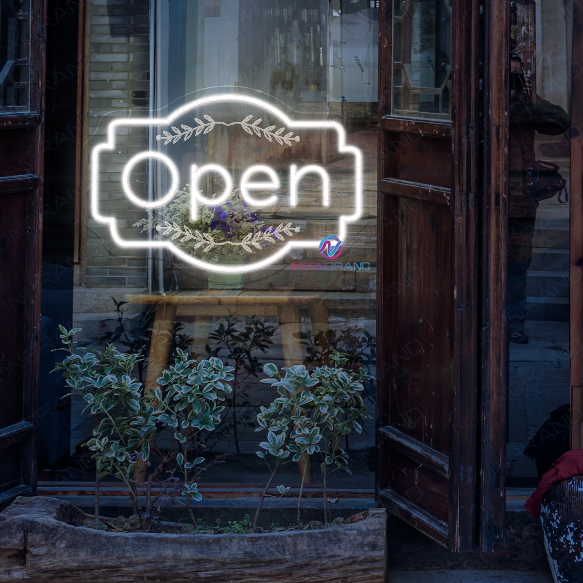 Large Neon Open Sign Storefront Engraved Led Light Super Bright Remote Included