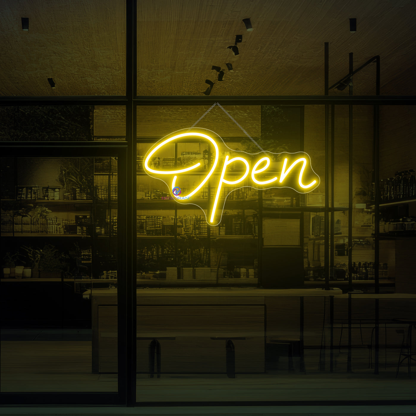 Neon Open Sign Handwriting Storefront LED Light