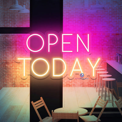 Open Neon Sign Open Today Led Light