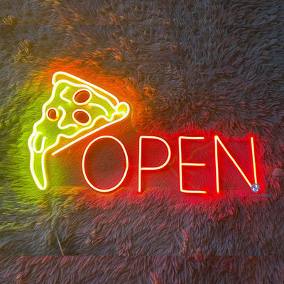 Neon Pizza Open Sign Led Light For Restaurant
