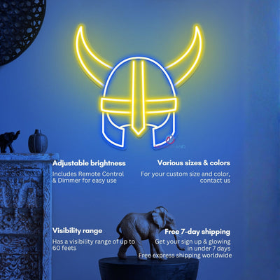 Vikings Neon Sign Man Cave LED Light