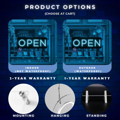 Neon Open Sign Basic Storefront LED Light