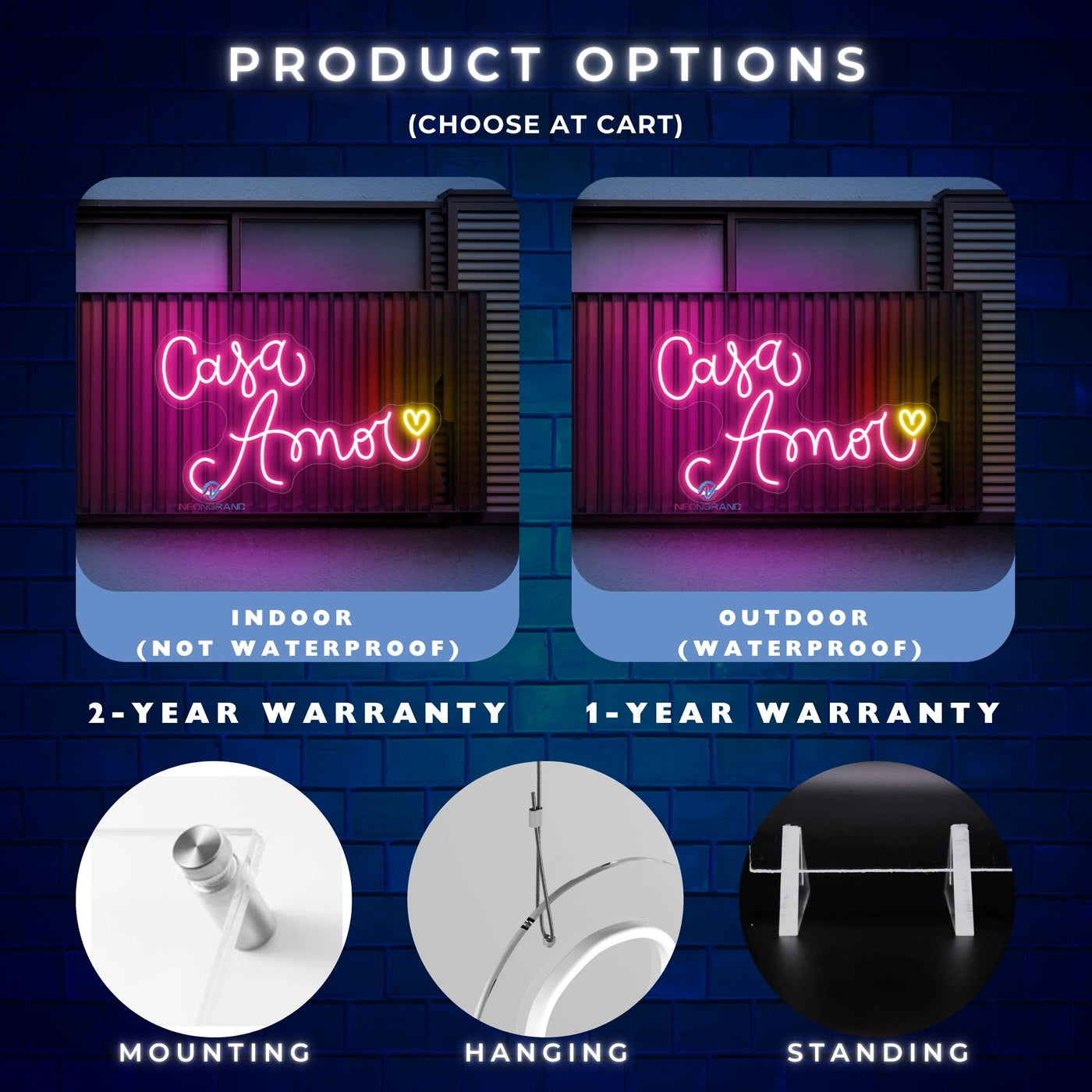 Casa Amor Neon Sign LED Word Lights
