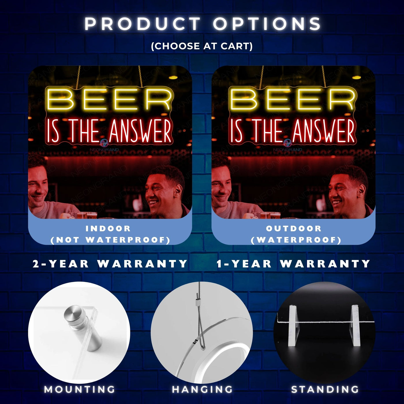 Beer Is The Answer Neon Sign Alcohol LED Light
