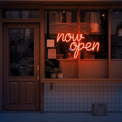 Now Open Neon Sign Vintage Storefront LED Light For Business