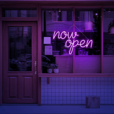 Now Open Neon Sign Vintage Storefront LED Light For Business