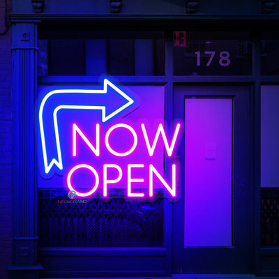 Open Now Neon Sign Storefront Led Light For Business