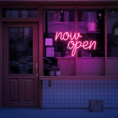 Now Open Neon Sign Vintage Storefront LED Light For Business